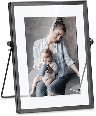 IZIDDO 8x10 Black Floating Picture Frame set of 2, Gift Metal Glass Photo Frames, Only for Tablet... | Amazon (US)