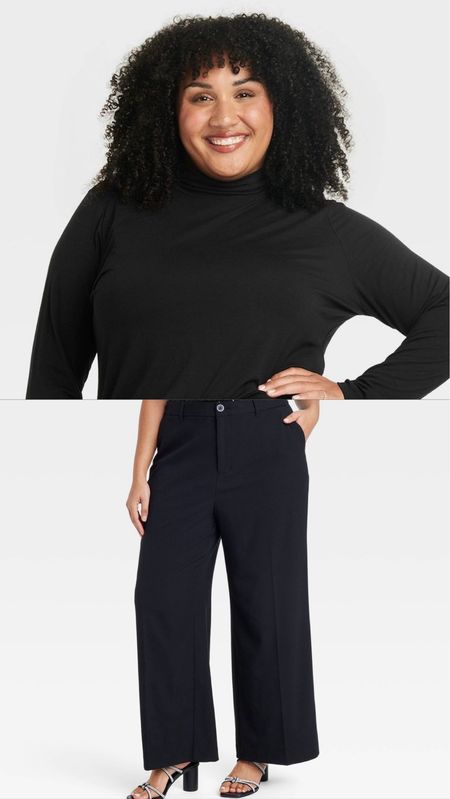 Perfect workwear look for the curvy girls under $50. These ponte black pants may be the perfect black work pant you’ve been searching for. Pair with this turtleneck for a chic monochromatic look! 

#LTKplussize #LTKworkwear #LTKfindsunder50