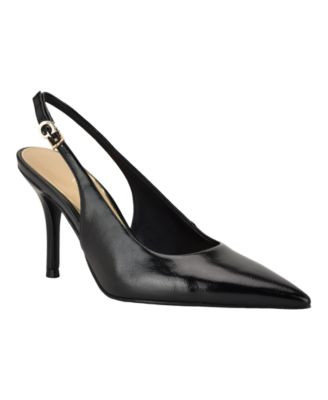 Guess Women's Princelsa Pointed Toe Slingback Pumps - Light Natural Suede | Macy's
