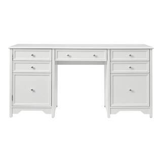 Home Decorators Collection Bradstone 63 in. White Executive Desk JS-3425-A - The Home Depot | The Home Depot
