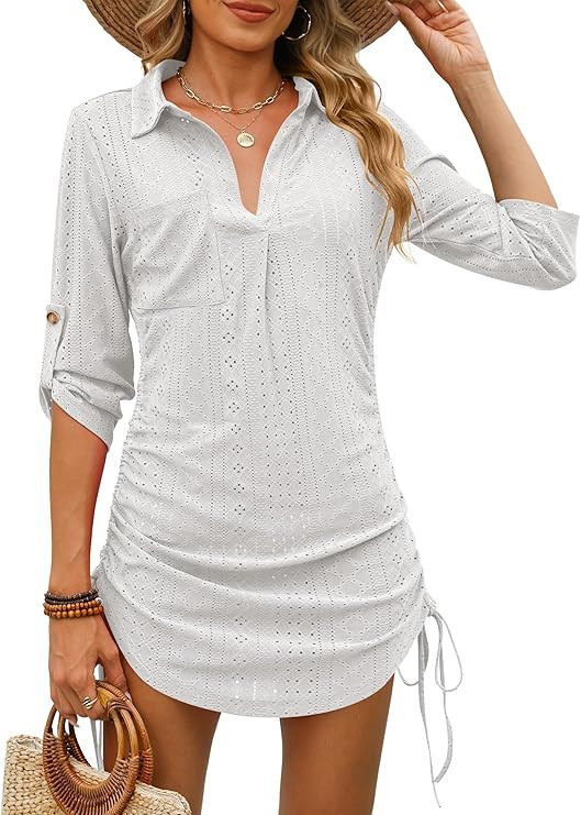 ANRABESS Womens Bathing Suit Cover Ups Swimsuit Beach Coverup Hollow Out Swimwear 2026 Summer Out... | Amazon (US)