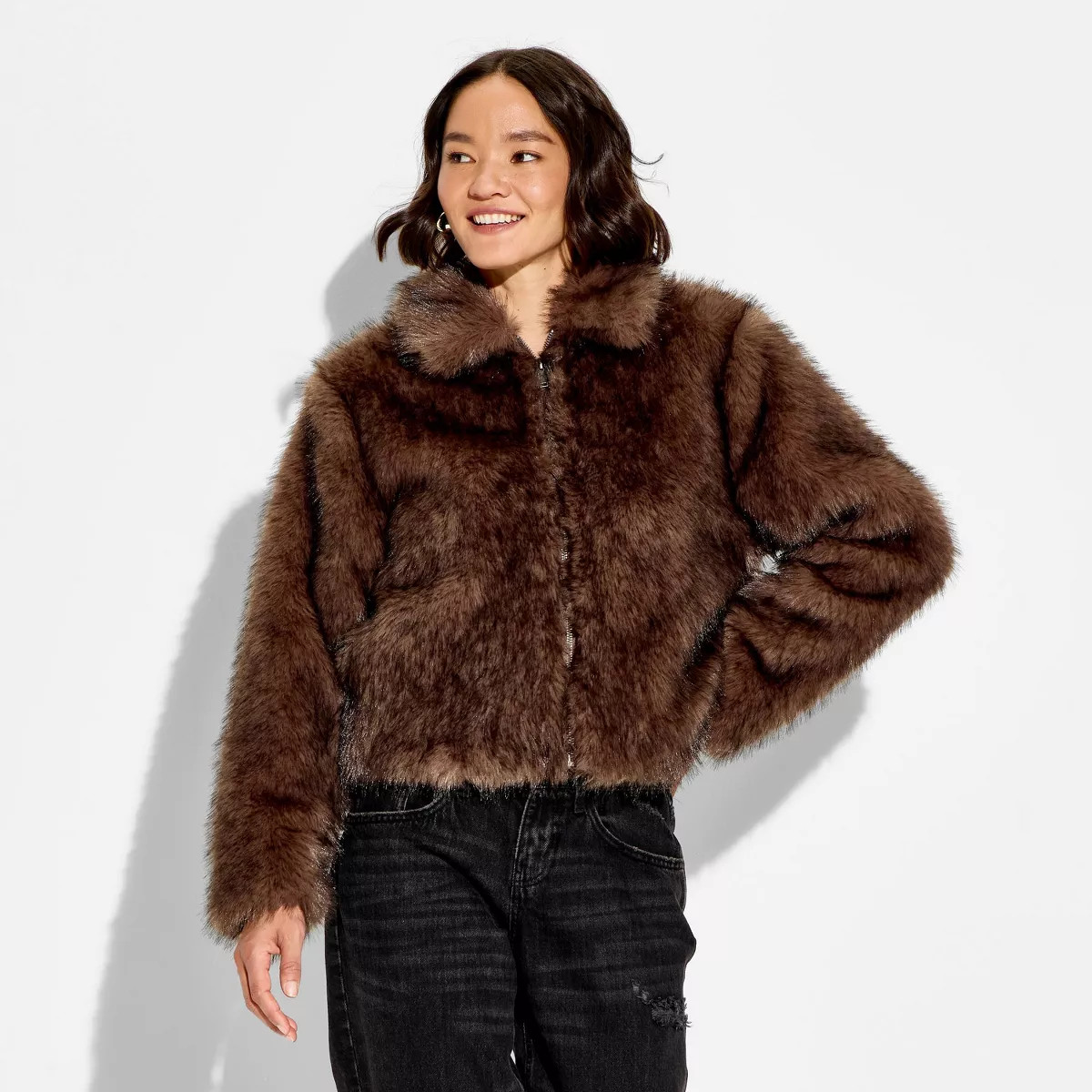 Women's Faux Fur Jacket - Wild Fable™ | Target