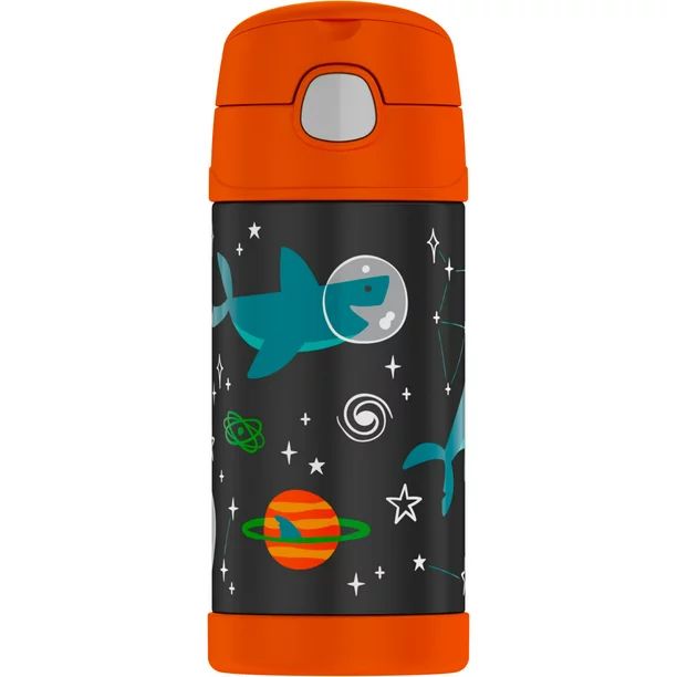 Thermos Kids Stainless Steel Vacuum Insulated Funtainer Straw bottle, Space Party, 12oz - Walmart... | Walmart (US)