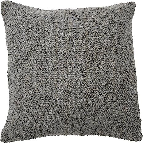 Creative Co-Op 20" Square Boucle Cotton Pillow Decorative Pillow, 20" x 20", Grey | Amazon (US)