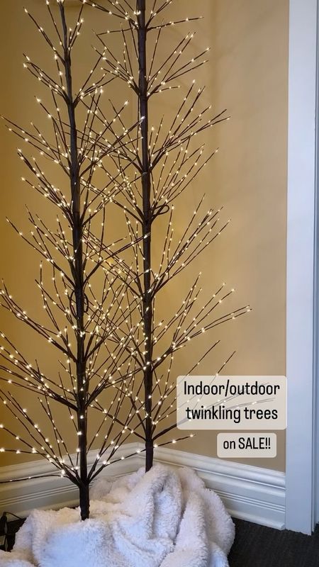 Twinkling light twig trees. Indoor/outdoor. Christmas decor. Holiday trees. On SALE. 
Size 5’ and 7’ here. Also comes in 3'

#LTKHoliday #LTKsalealert #LTKhome