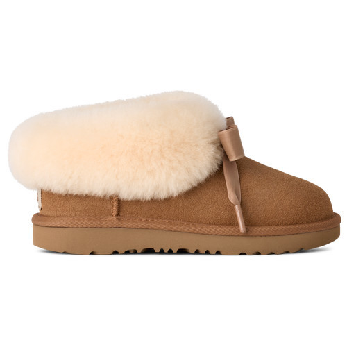 Girls UGG UGG Bailey Slippers - Girls' Grade School Shoe Chestnut/Chestnut Size 04.0 | Kids Foot Locker (US)