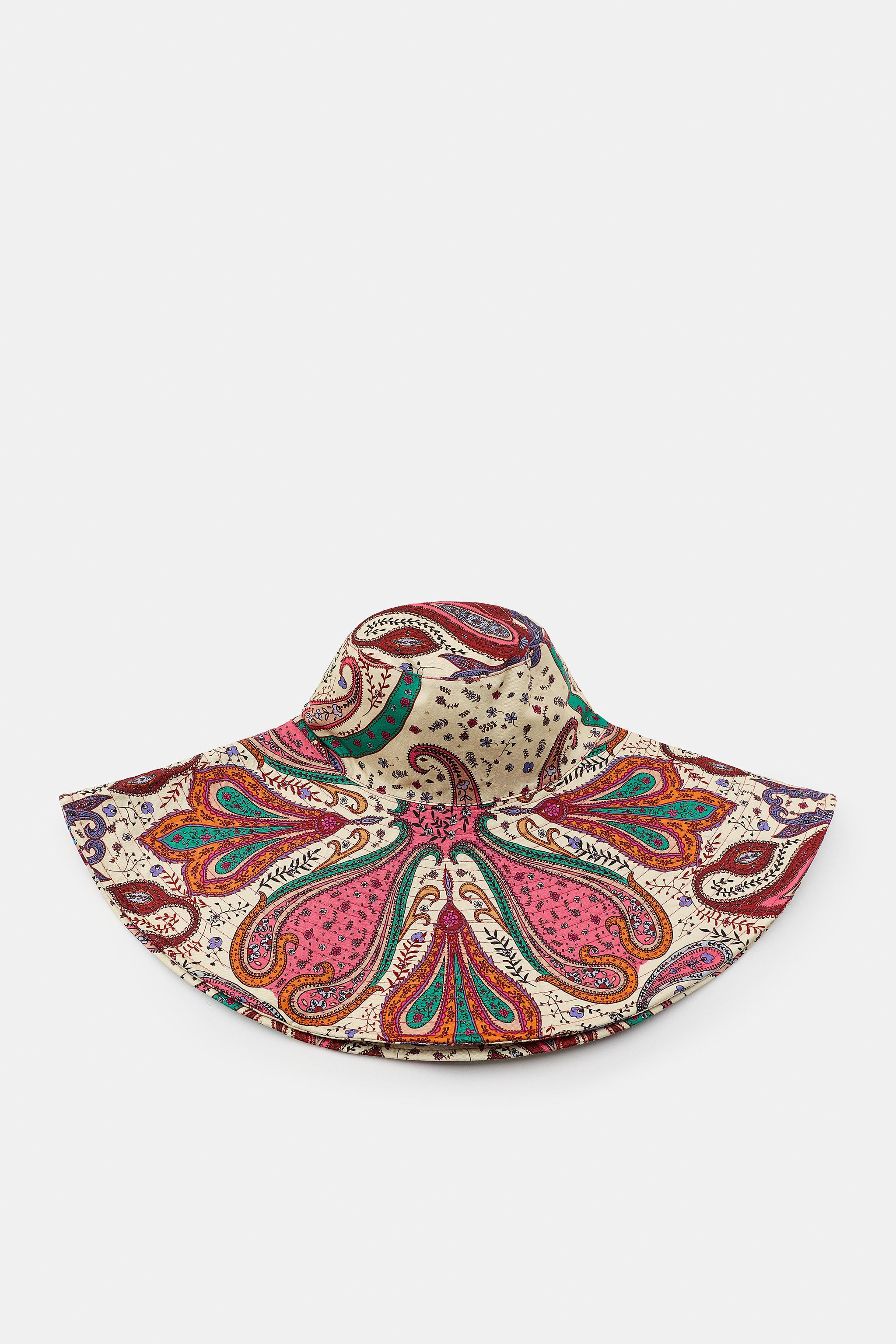 PAISLEY PRINT WIDE BRIM HAT | Zara US
