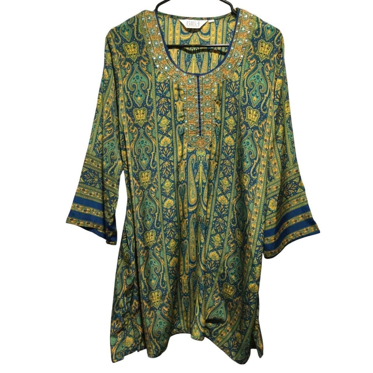 Biba Women's Blouse - Blue - 12 | Depop US