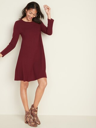 Plush-Knit Swing Dress for Women | Old Navy (US)