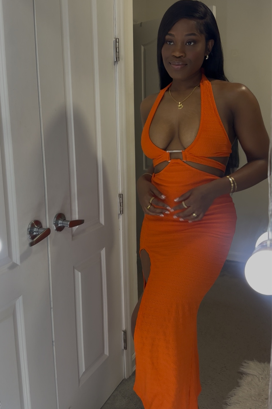 The cutest cutout dress for dinner on the beach.