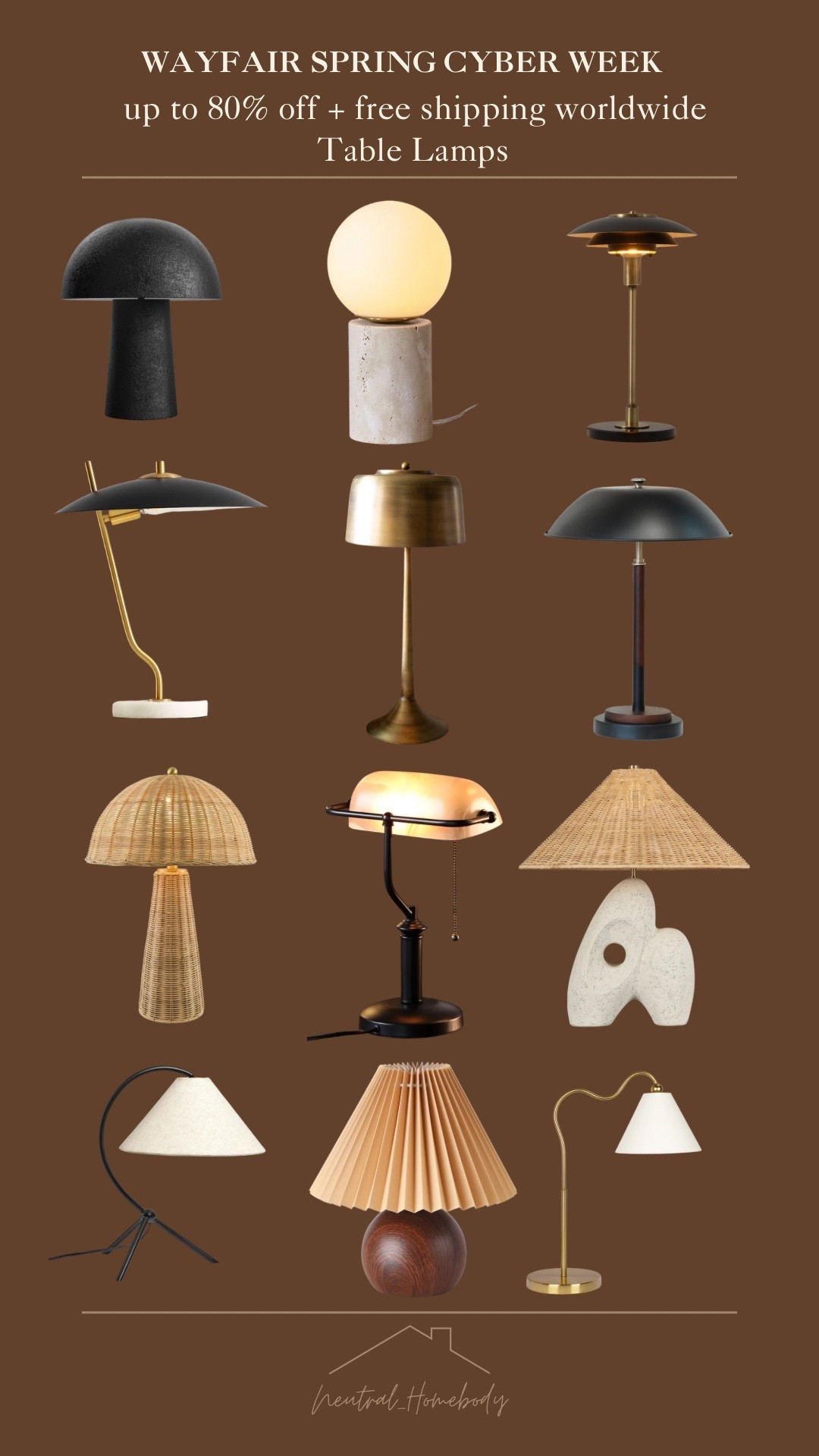 Table lamps I have & love
Spring Cyber Week at @Wayfair  
up to 80% off + free shipping sitewide

#ad #wayfair #wayfairpartner
