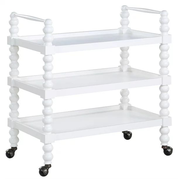 Comfort Pointe Averly White Wood 3-Shelf Multi Use Cart | Walmart (US)