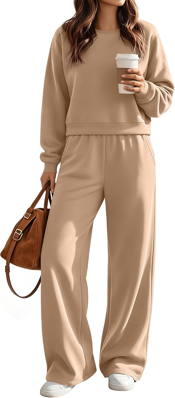 Ficerd Women's Sweatsuit 2 Piece Set Sweat Set | Amazon (US)