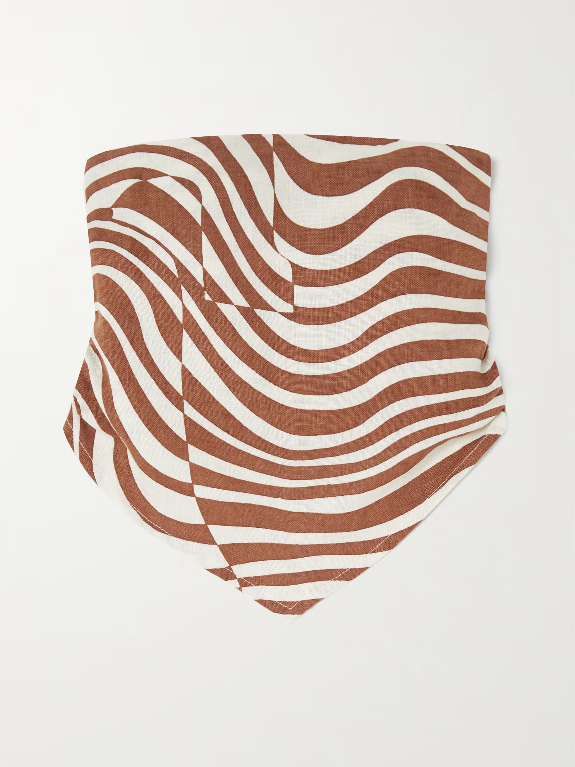 La Loza strapless printed linen top | NET-A-PORTER (US)