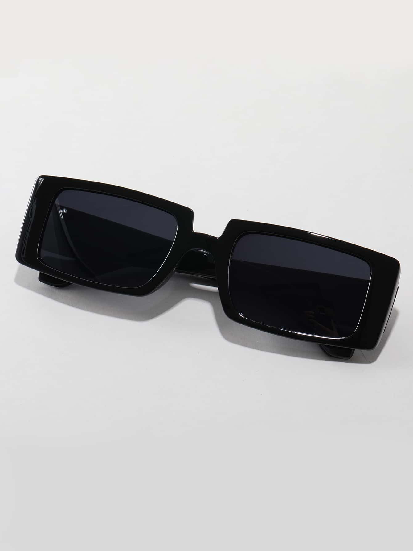 1pair Round Acrylic Frame Tinted Lens Black shades UV Protection Fashion Glasses Sunglasses | SHEIN