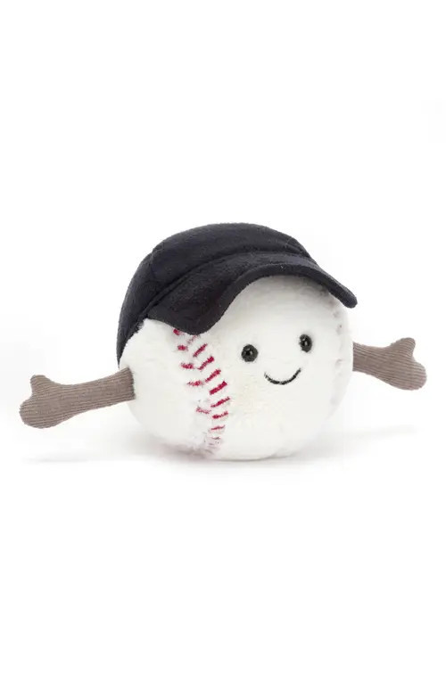Jellycat Amuseable Baseball Plush Toy in White at Nordstrom | Nordstrom