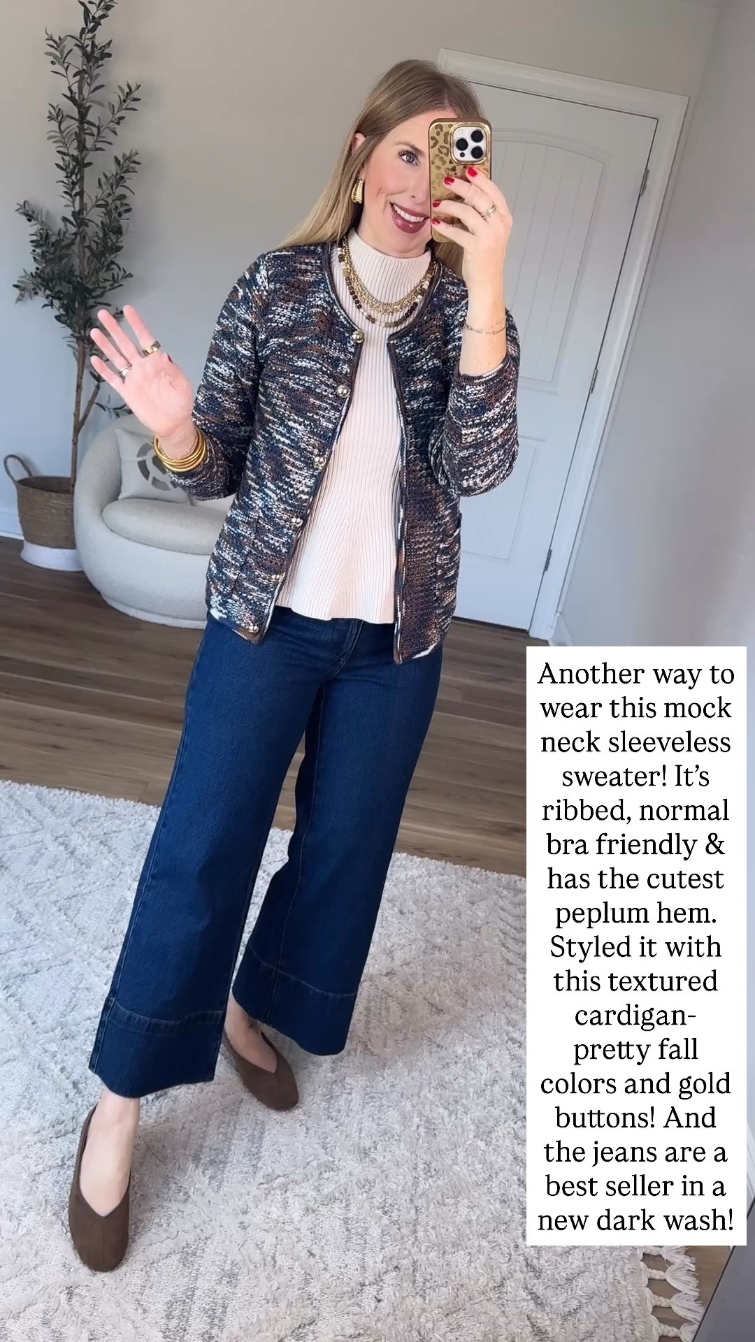 Walmart style, Walmart try on, Walmart fashion, scenario, textured cardigan, scoop mock neck sweater, free assembly cropped jeans

#LTKootd