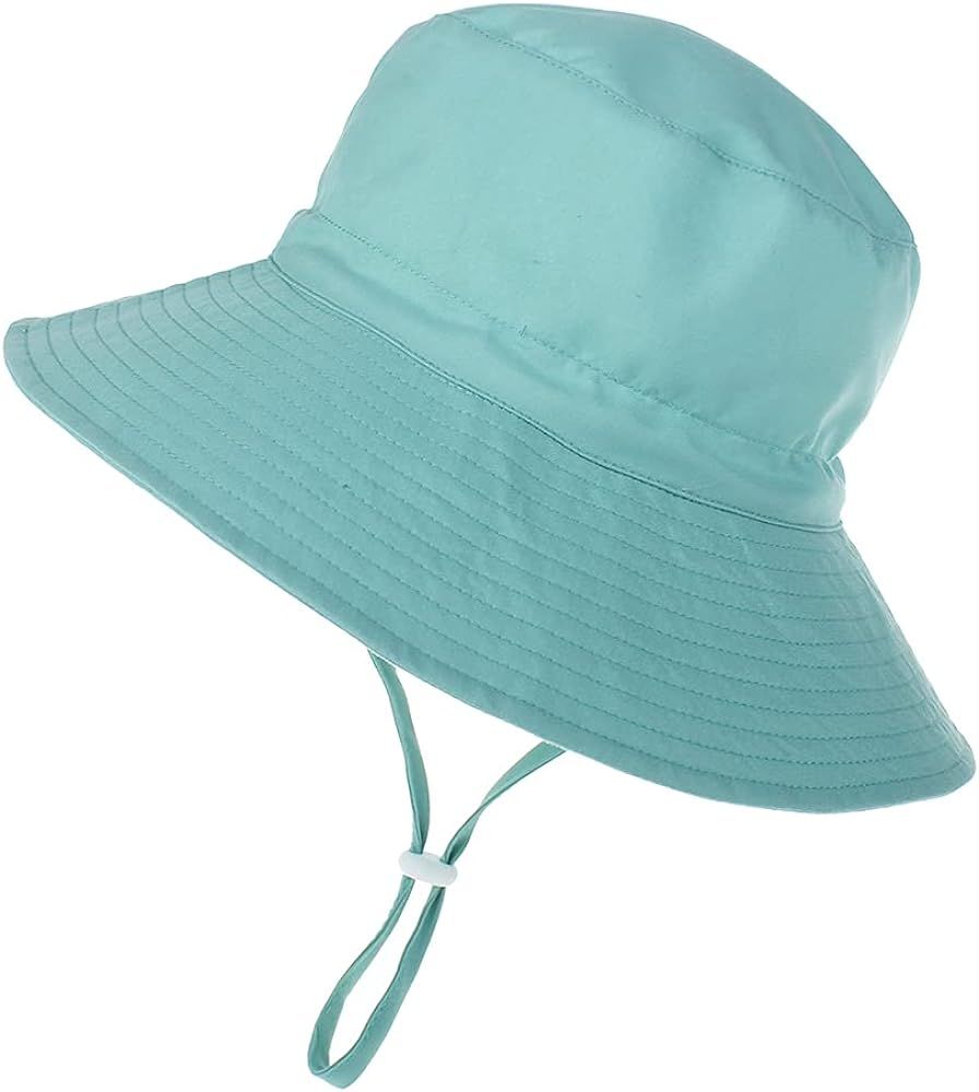 Baby Sun Hat Kids Summer UPF 50+ Sun Protection Beach Wide Brim Toddler Baby Boy Girl Bucket Hat 1/2 | Amazon (US)