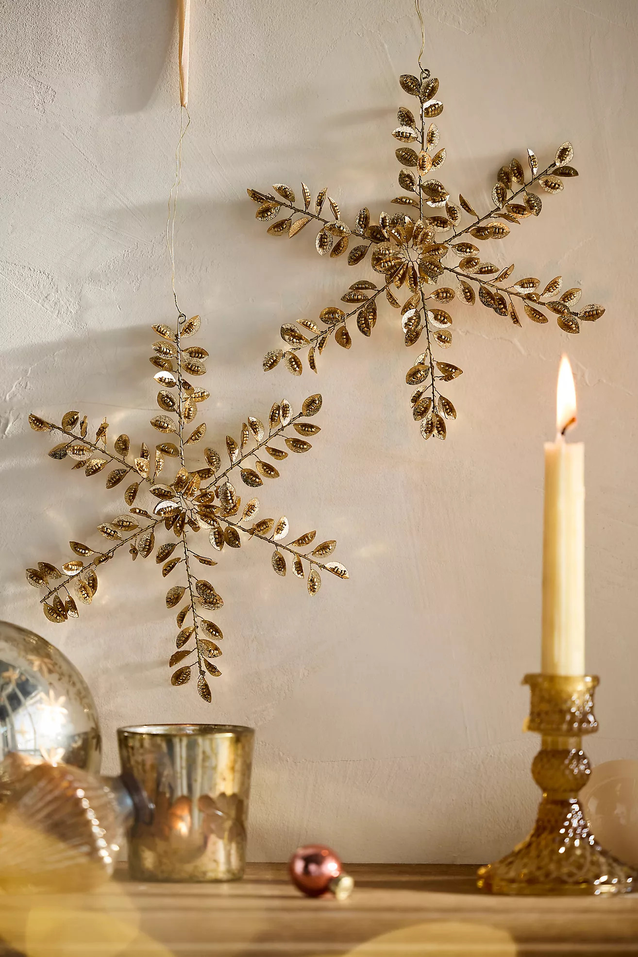 Giant Beaded Snowflake Ornaments, Set of 2 | Anthropologie (US)