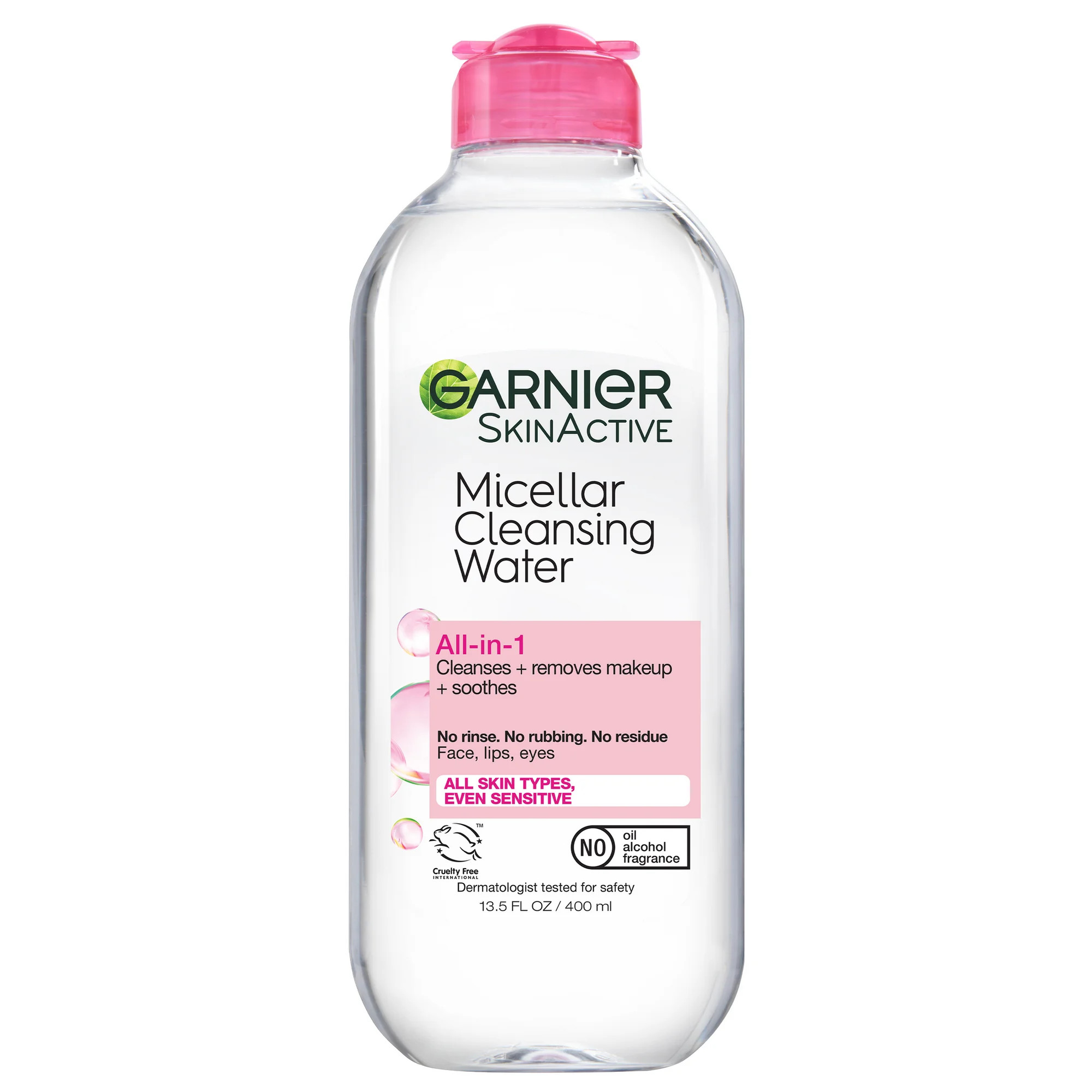 Garnier Micellar Cleansing Water 400ML Pink Feature Only 13.5 fl oz | Walmart (US)