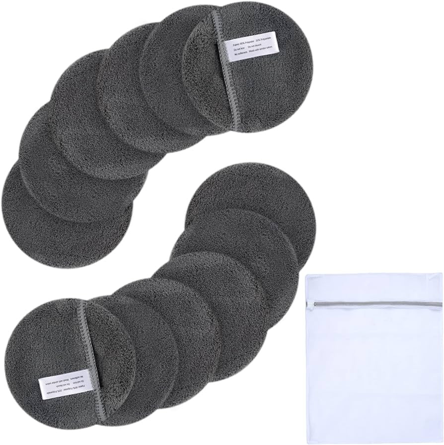 SUNLAND Reusable Makeup Remover Pads for Face,Eyes,Lips Microfiber Face Cleansing Gloves Washable... | Amazon (US)