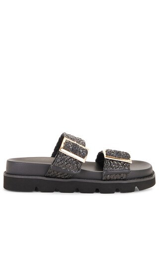 Clifton Sandal in Black Raffia | Revolve Clothing (Global)