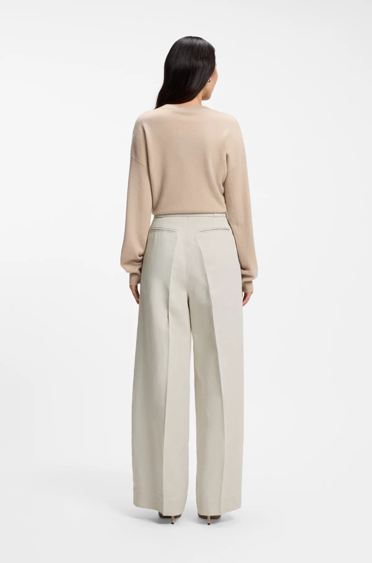Relaxed-fit trousers in cotton and linen | Hugo Boss (US)