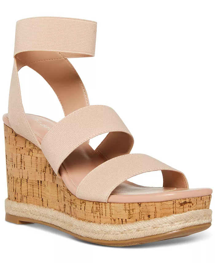 Maranda Stretch Ankle-Strap Platform Wedge Sandals | Macys (US)
