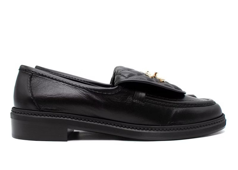 Chanel Quilted Tab Loafers Black Leather | StockX
