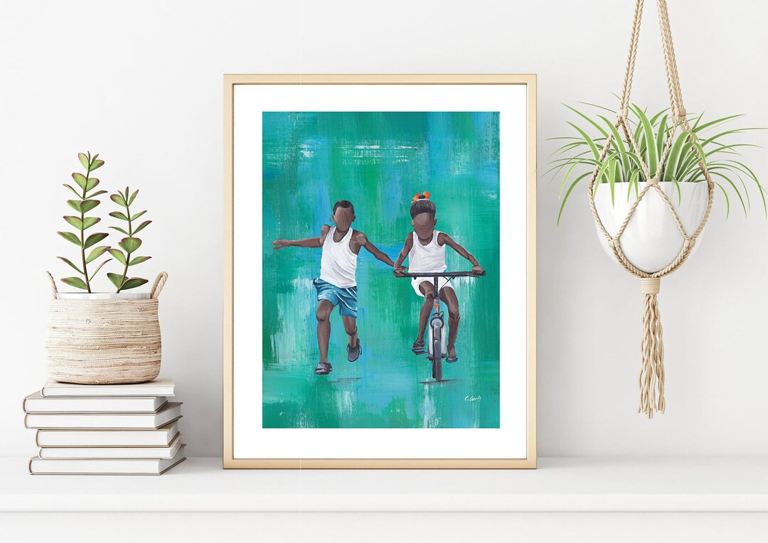 Black Boy Art, Black Girl Art, Black Children Art Print, Black Children Decor, Bedroom Art, Afric... | Etsy (US)