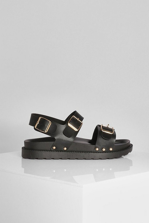 Pu Buckle Detail Sporty Dad Sandals | Boohoo.com (US & CA)