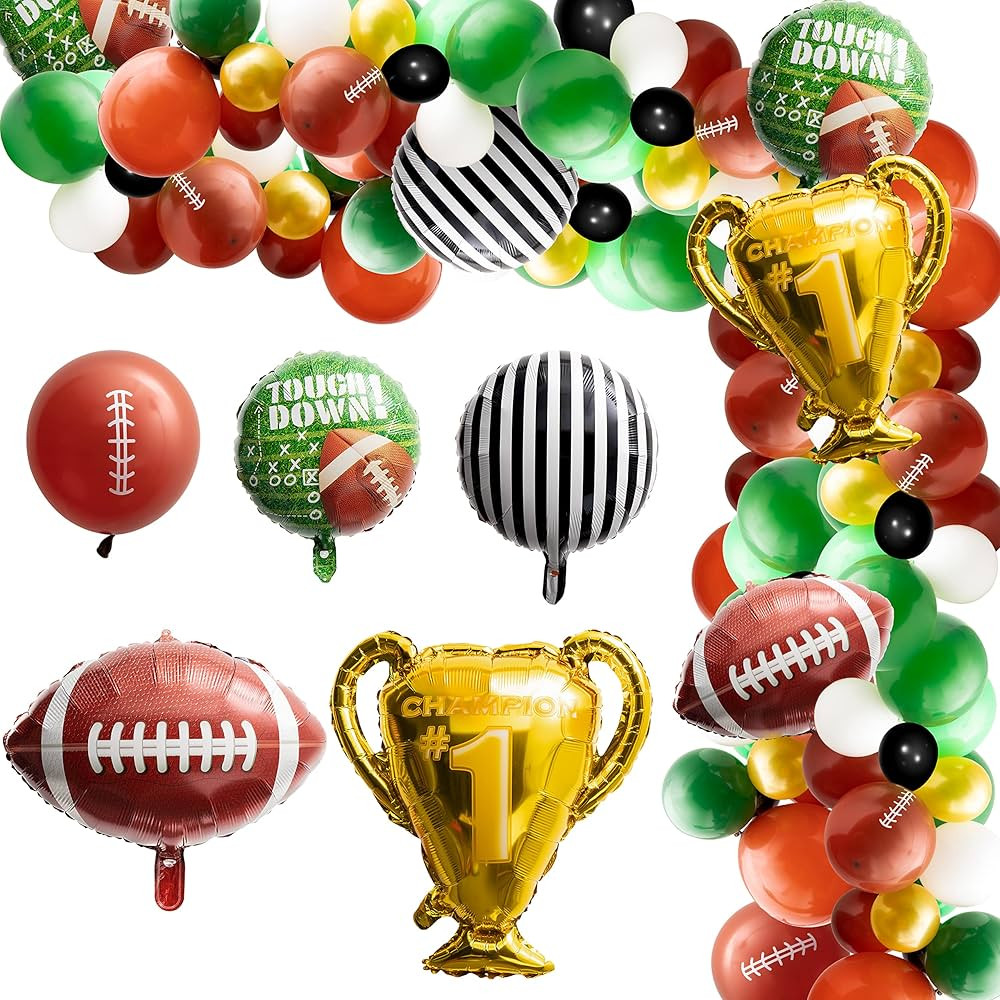 WATINC 129Pcs Football Balloon Garland Arch Kit, Football Theme Party Favors Decorations Supplies... | Amazon (US)