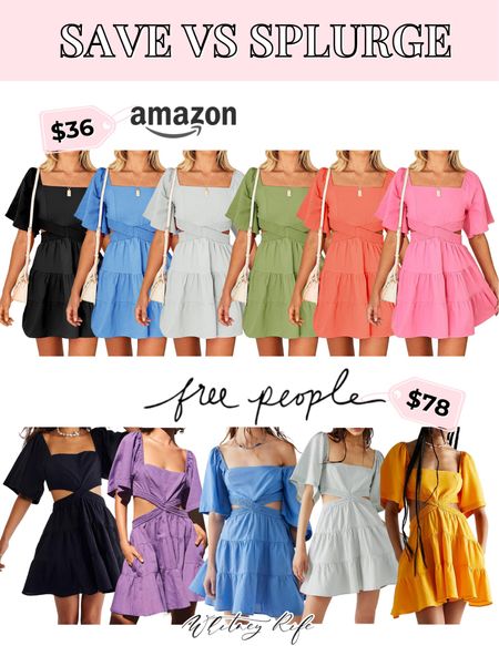 Save VS Splurge
Amazon VS Free People Dress
Spring dress / summer wear / vacay dress 

#LTKunder50 #LTKSeasonal #LTKstyletip