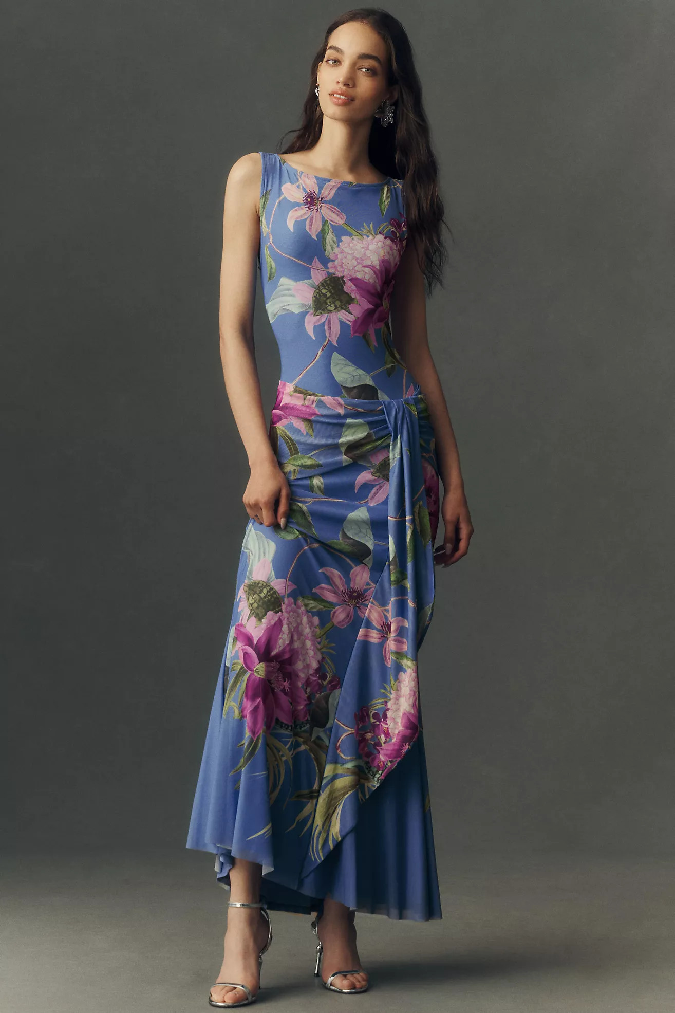 BHLDN Draped Low-Back Maxi Dress | Anthropologie (US)
