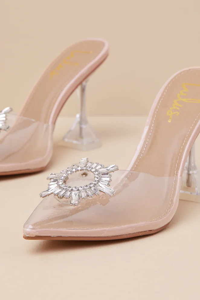 Midnight Light Nude Pointed-Toe Heels | Lulus