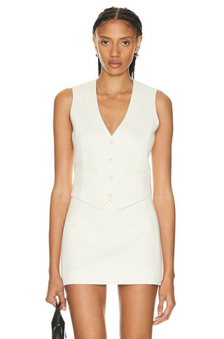 WARDROBE.NYC Tailored Vest in Cream | FWRD 