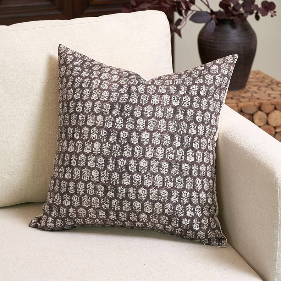 Amor Virisso Floral Pillow Covers 20x20 Farmhouse Neutral Decorative Pillow Covers for Couch Acce... | Amazon (US)