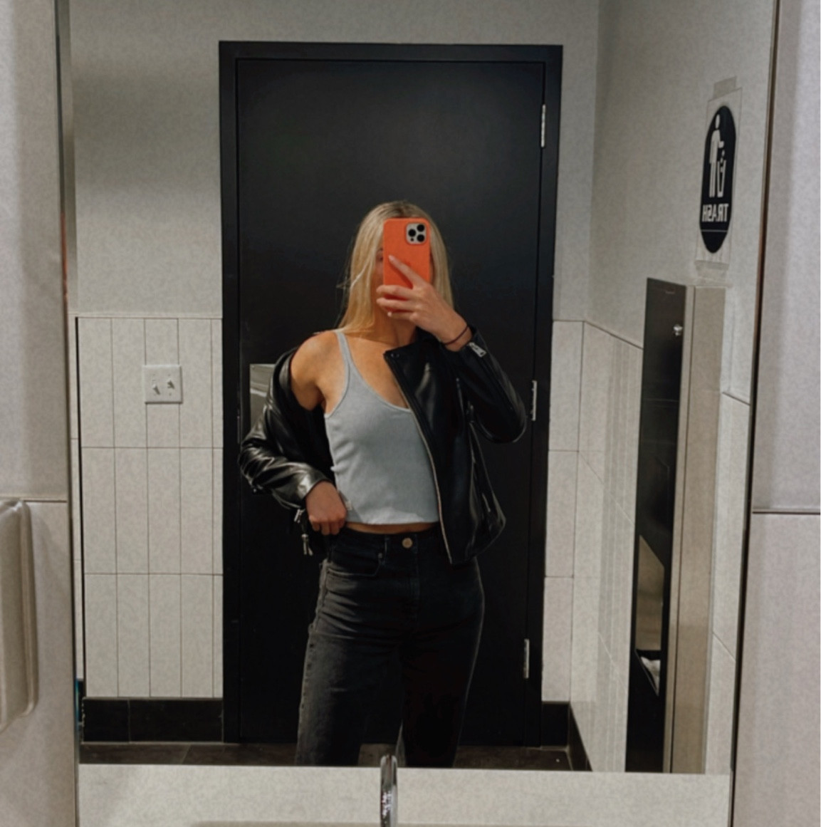 Leather jacket: AllSaints 
Top: Vuori 
Jeans: ASOS 

#LTKSeasonal #LTKstyletip #LTKsalealert