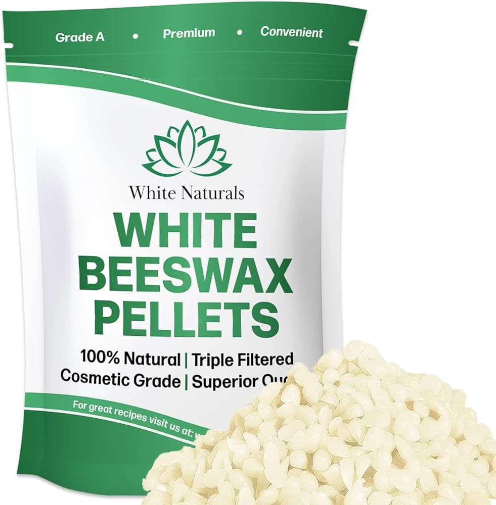 White Beeswax Pellets 1 lb (16 oz), Pure, Natural, Cosmetic Grade, Bees Wax Pastilles, Triple Fil... | Amazon (US)