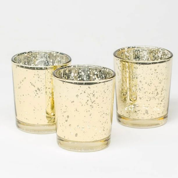 Richland Metallic Gold Mercury Votive Holders Set of 12 | Walmart (US)