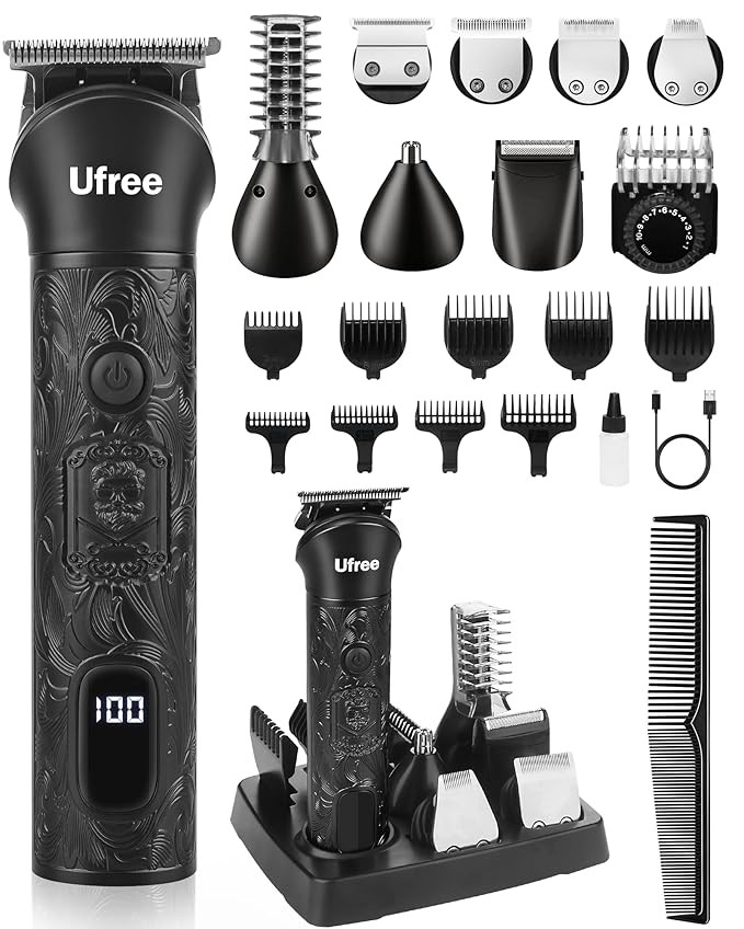 Ufree Beard Trimmer for Men, Electric Razor Shavers, Cordless Hair Clippers, 7 in 1 Beard Groomin... | Amazon (US)