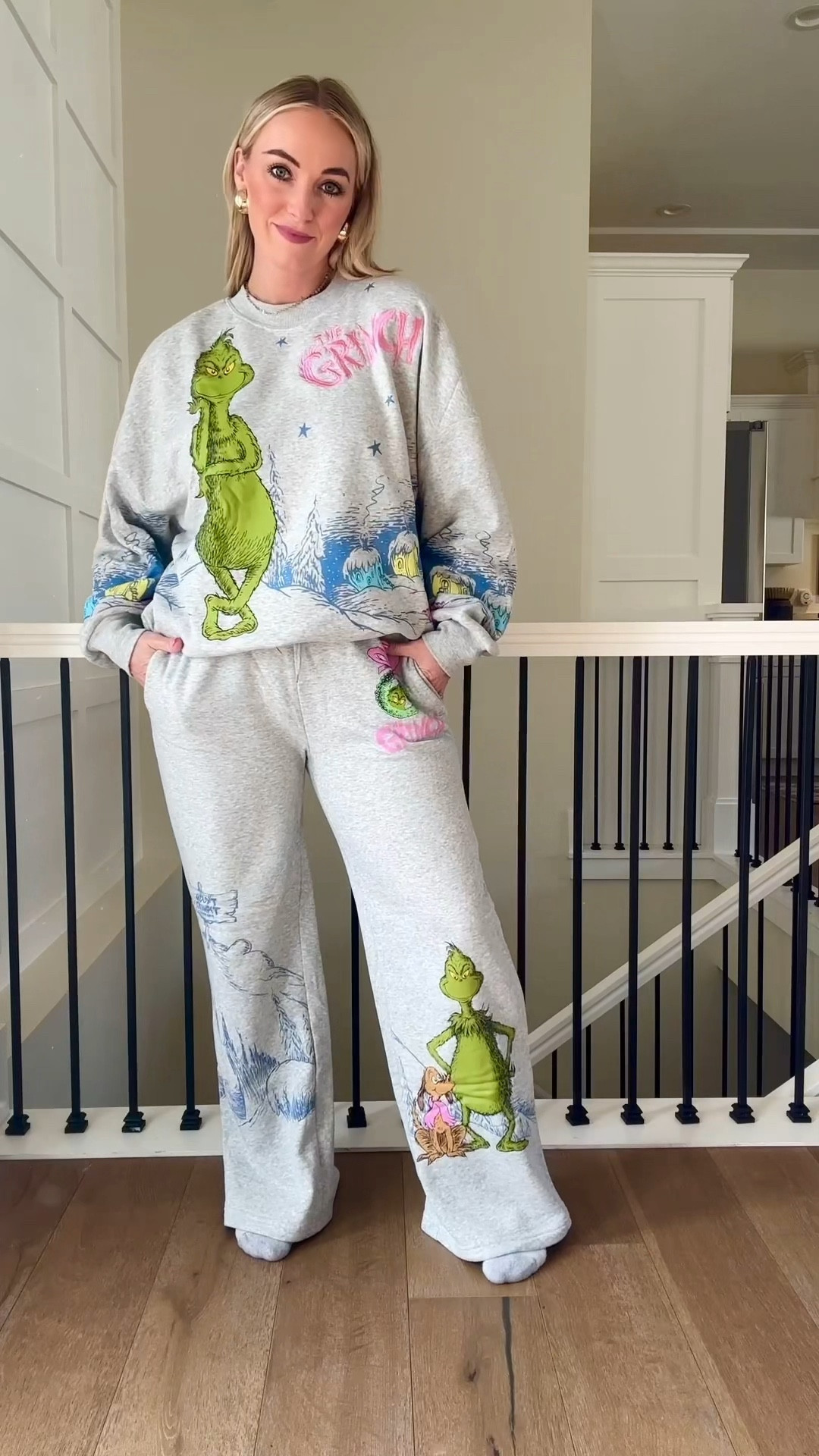 never thought i’d be so obsessed with a matching grinch sweat set, yet here we are! 💚 + each piece is 40% off right now! i’m wearing a L in the wide leg bottoms & an XL in the pullover sweatshirt for a cozy oversized fit. 🤌🏼 you need this one!! so cute for holiday errands, helping out in classrooms, and christmas movie marathons. 🎥🎄

#grinch #targetsale #matchingset #christmasoutfit #holidayoutfit #comfycozysweats 

Comment SHOP below to receive a DM with the link to this post on my LTK ⬇ https://liketk.it/5vJyi #ltkseasonal #ltkholiday #ltksalealert

#LTKSeasonal #LTKHoliday #LTKSaleAlert