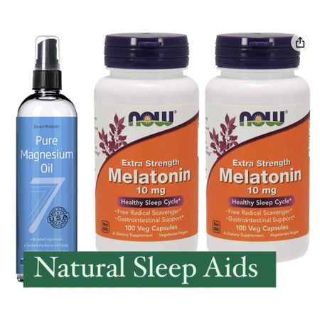 Natural sleep aids. Melatonin and magnesium oil 

#LTKfamily #LTKunder50 #LTKbeauty