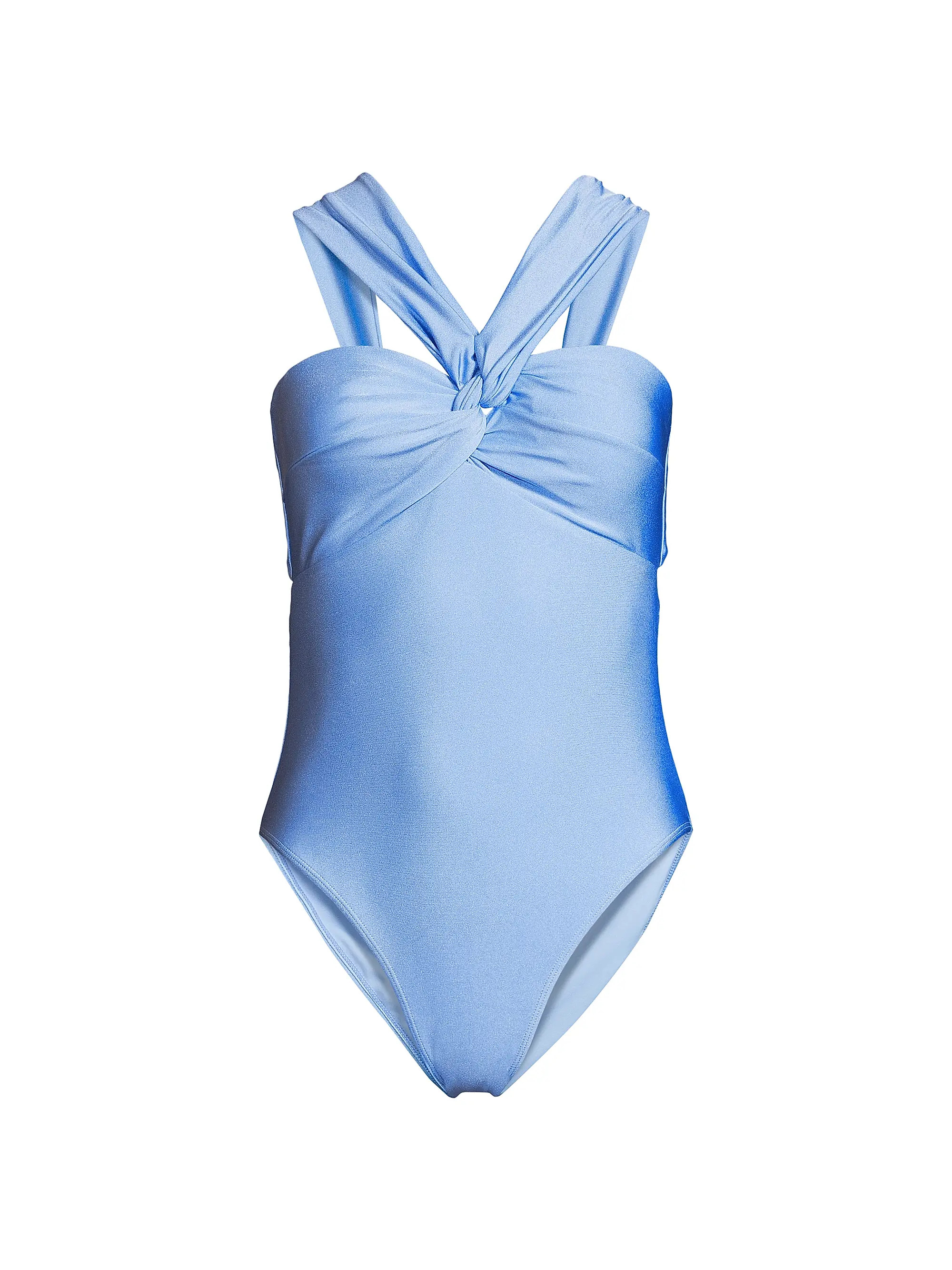 Betsy Knotted Bandeau One-Piece Swimsuit | Saks Fifth Avenue