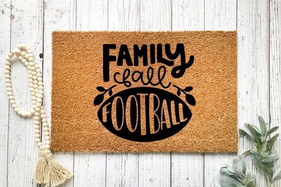 Read the full title
    Family Fall Football Door Mat, Fall Doormat, Football Doormat, Funny Door... | Etsy (US)