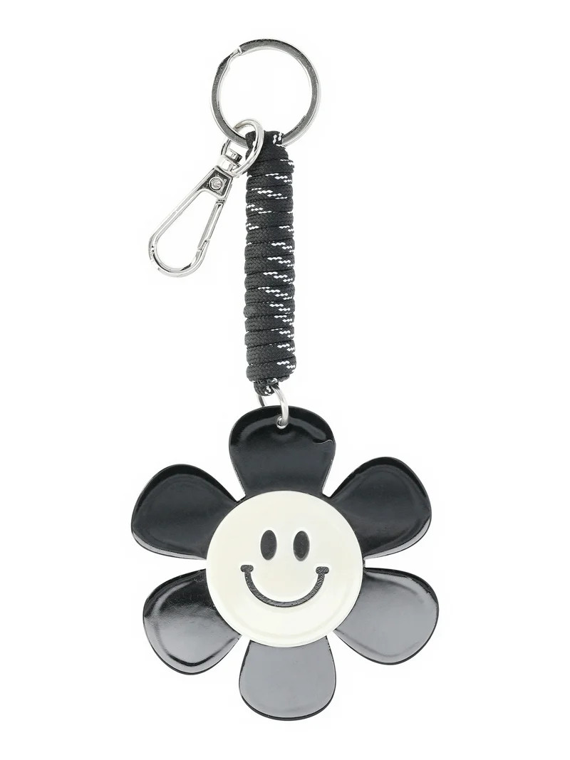 No Boundaries Women's Hands Free Bag Charm, Black/White Flower Bungee | Walmart (US)