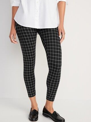 High-Waisted Plaid Ankle Leggings for Women | Old Navy (US)
