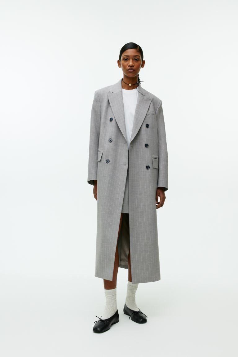 Tailored Pinstripe Coat | H&M (UK, MY, IN, SG, PH, TW, HK)