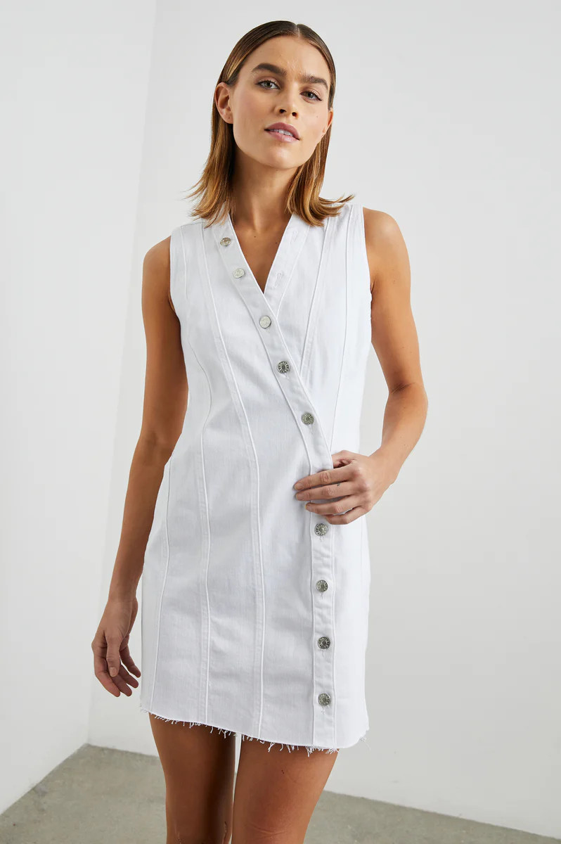 STRAND DRESS - SALT WHITE | Rails