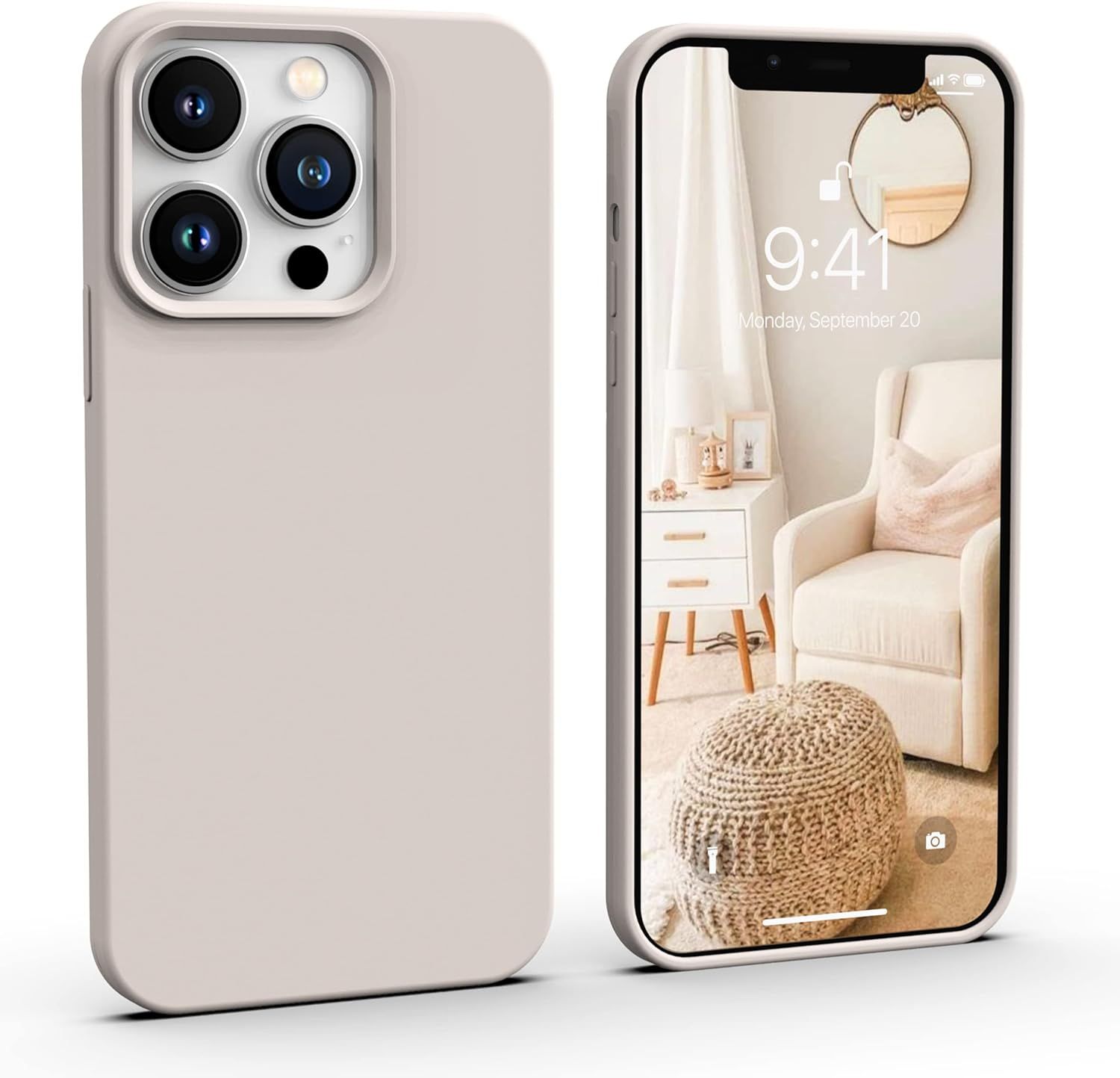 IceSword iPhone 13 Pro Stone Case 6.1” (2021), Liquid Silicone Slim Shockproof Phone Case Cover... | Amazon (US)